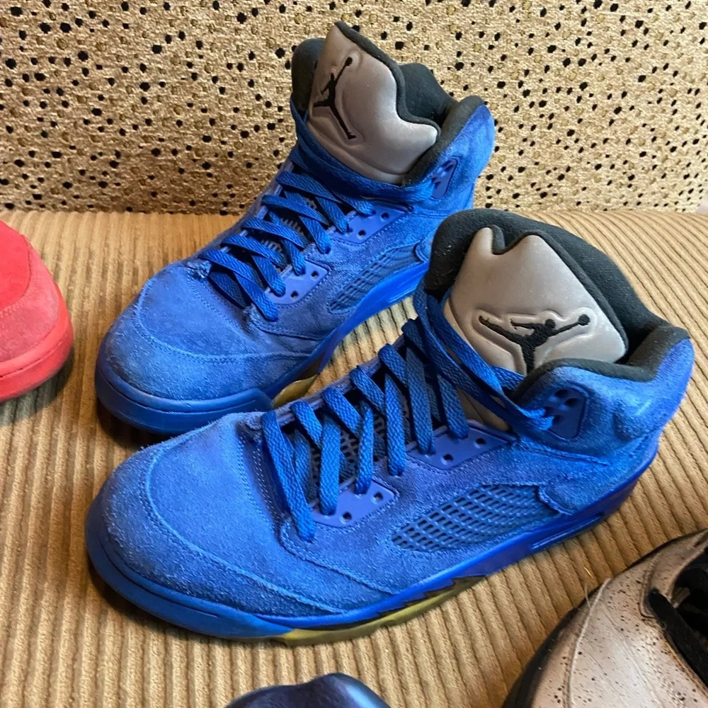 Big Jordan 5 LOT‎ -Red Blue suede Satin Bred Neymar